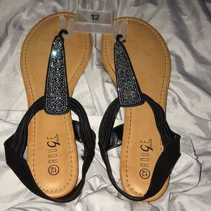sandals with rhinestones